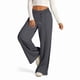 thumbnail image 2 of Pantalones Deportivos de Pierna para Mujer, Holgados, con Cordón Elástico, de Cintura Alta, Estilo Palazzo. Gris Oscuro M, 2 of 6