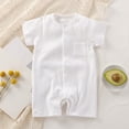 thumbnail image 2 of Infant Boy Romper Baby Boys Solid Color Bodysuit Toddler Ruffle Jumpsuit Shirts Casual Tops Baptism Shirt 6-12 Months 12-24 Months 2t 3t 4t 5t 6t 7t 8t 9t Children 0-3 Months, 2 of 5