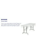 thumbnail image 5 of Emma + Oliver 6-Foot Height Adjustable Granite White Plastic Folding Event Table, 5 of 10