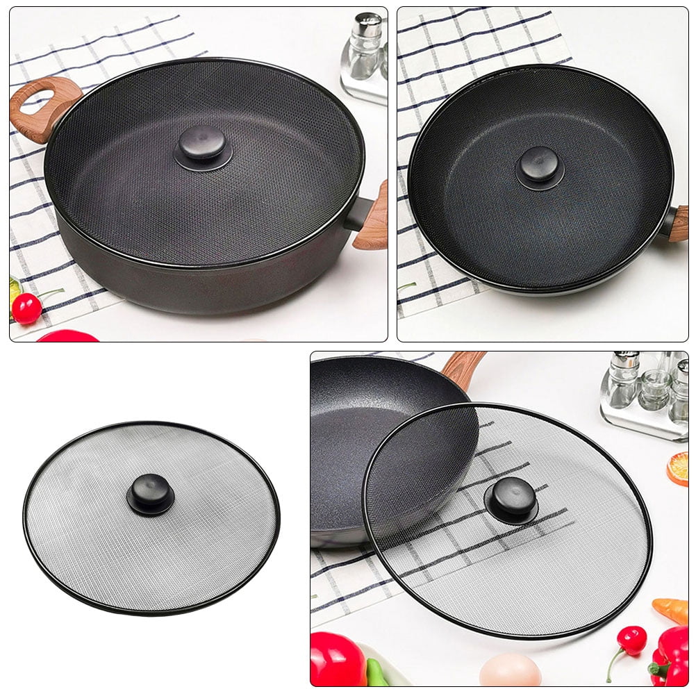 OUNONA Black Stainless Steel Stove Grease Shield - Kitchen Splash Guard for Stove Top, Easy to Clean and Protects Cooking Area