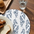 thumbnail image 3 of Blue Botanical Round 13 Inch Placemats Set of 8, Pastoral Elegant Spring Floral HeatResistant Non Slip Place Mats for Dining Table, Wipeable Braided Kitchen Table Mats for Housewarming, 3 of 9