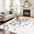 thumbnail image 2 of Colorful Polka Dot Area Rugs 5'x7', Washable Small Throw Rugs for Laundry Room Playroom, Cartoon Cute Abstract Graffiti Indoor Outdoor Rug Non-Slip Low Pile Carpet Runner Reversible Floor Mats, 2 of 8