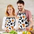 thumbnail image 5 of White and Orange Of Leopard Print Apron-Garden Aprons for Women with Pockets-Cotton Linen Waterproof Kitchen Cooking Gardening Aprons Adjustable for Kitchen,Cooking,BBQ and Salon 33x27 Inch, 5 of 7