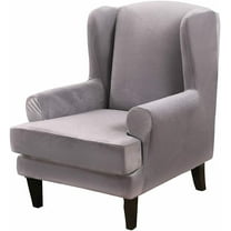 SHANNA Wingback Chair Slipcover Sofa Furniture Protector 2-Piece Armchair Covers with Seperate Seat Cushion Cover