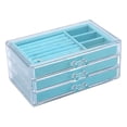 thumbnail image 1 of 3 Layer Acrylic Ring Earrings Organizer Jewelry Storage Drawer Box Container, 1 of 4