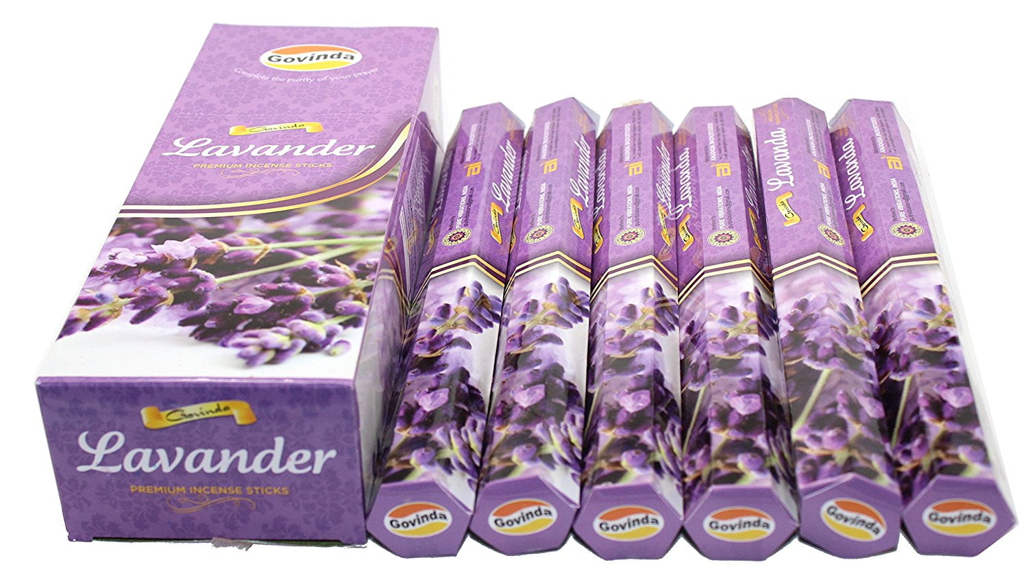 Govinda Incense Lavender 120 Incense Sticks, Premium Incense