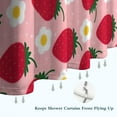 thumbnail image 6 of Strawberry Plants Fruit Flower Pink Pattern Shower Curtain 72"x84" ,Bathroom Decorative Shower Curtains Set with 12 Hooks,Modern Waterproof Washable Shower Curtain, 6 of 6