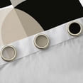 thumbnail image 4 of Homewish Boho Geometric Circle Black Out Curtains,Abstract Square Curtains Pack of 2 (42x63 Each),White Black Brown Bedroom Curtains For Adults,Microfiber Bedroom Decor, 4 of 6