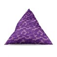 thumbnail image 4 of Jungle Foliage Lounger Chair Bag, Repetitive Pattern of Abstract Colored Exotic Leaves Repetition in Violet, High Capacity Storage with Handle Container, Lounger Size, Pink Purple, by Ambesonne, 4 of 5