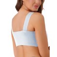 thumbnail image 3 of INSPIRE CHIC Women's Full-Coverage Mesh Everyday Bralette Push-Up Comfort Wirefree Bras XL Blue, 3 of 4