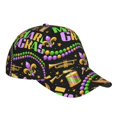thumbnail image 3 of Balery Mardi Gras3 Baseball Cap For Women Men,Adjustable Size For Running Workouts And Outdoor Activities All Seasons, 3 of 9