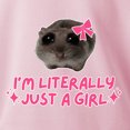 thumbnail image 6 of Wild Bobby I'm Literally Just a Girl Funny Deep Fried Brain Rot Hamster Meme Unisex Hoodie Sweatshirt, 6 of 6