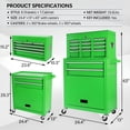 thumbnail image 5 of Dawmilon 8-Drawer Rolling Tool Chest with Wheels, Detachable Metal Tool Storage Cabinet, Lockable Garage Tool Cart, Green, 5 of 8