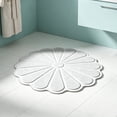 thumbnail image 5 of PoyoKee 1pc Bathroom Rugs, Flower Shape Soft Absorbent Bath Mat, Antiskid Decorative Bath Mats for Bathroom Floor, Home Decor, 23.6" x 23.6" - White, 5 of 6