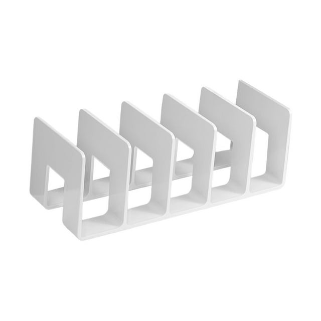 DOLITY Acrylic Desk File Sorter Clutch Divider for Envelopes Letter Paper Documents White