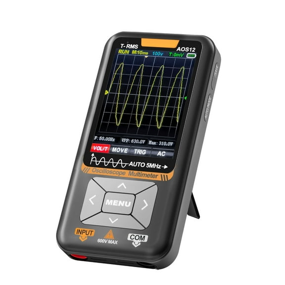 2 In 1 Digital Tester with Color LCD Screen Handheld Oscilloscope Multimeter Anti Burn Design for Electrical Engineer