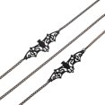 thumbnail image 4 of 3 Piezas Cadenas de Vidrio Cadena de Gafas de Murciélago de Halloween Gafas de Sol Góticas Collar de Gafas Gafas de Lectura Retenedor de Gafas de Murciélago Negro Cordones Accesorios de Fies, 4 of 5