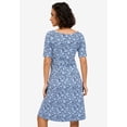 thumbnail image 2 of Ellos Plus Size Short Sleeve Fit & Flare Knit Dress, 2 of 2