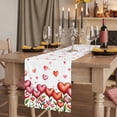 thumbnail image 2 of Table Runners 72 Inches Long Dress Scarves, Valentine's Day Farmhouse Kitchen Table Runner, Coffee Tablerunners, Watercolor Love Flowers Leaves Plants Spring 16x72 Inch, 2 of 9