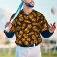 thumbnail image 6 of Balery Colorful Pineapple Baseball Jersey for Men Casual Button Down Shirts Short Sleeve Active Team Sports Uniform-X-Large, 6 of 9