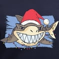 thumbnail image 3 of CafePress - Christmas Shark T Shirt - Women's V-Neck Dark T-Shirt, 3 of 4