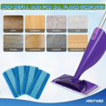 thumbnail image 4 of HLONK 4 Pack Reusable Mop Pads Compatible for Swiffer WetJet Mops Microfiber Wet Jet Pads Mopping Cloths for 1012‘‘ Spray Mop Washable Dry Wet Use for Hardwood Surfaces Floor Refills Pads, 4 of 6
