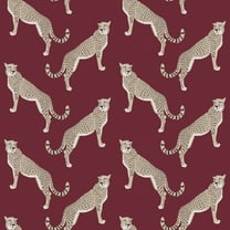Nicole Miller Guepardo Oxblood Peel & Stick Wallpaper
