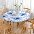 thumbnail image 3 of Pioneer Flower Floral Print Pattern Round Fitted Tablecloth with Elastic Edge,Dining Table Cover Waterproof,Outdoor Round Tablecloth for Camping,Dining,Indoor and Outdoor, 3 of 7
