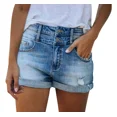 thumbnail image 1 of Shorts De Mezclilla Pantalones Cortos Elásticos Para Mujer, 1 of 7