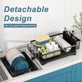 thumbnail image 4 of WERSEON Dish Racks for Kitchen Counter, Stainless Steel Kitchen Dish Drying Rack with Drainboard, Detachable Dish Drainers with Utensil Holders, 4 of 10