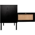 thumbnail image 4 of Bohemian Rattan Nightstand Set - 2-Piece Bedroom End Tables with Storage, 4 of 9