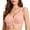 Orange, variant on Women's Full Floral Jacquard Front Snap Wireless Bra, Wide Tank V Neck, Soft Support Maternity and Seniors Everyday Bra