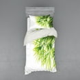 thumbnail image 2 of Ambesonne Asian Themed Bedding Set 4 Pcs, Leaves Greenery Print, Queen, White and Green, 2 of 3