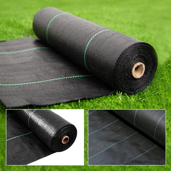 hostic Garden Weed Barrier Fabric Multi Length 6x300 FT Heavy Duty Landscape Weed Blocking Plastic Roll Cloth Water Permeable