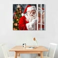 thumbnail image 2 of Nawypu  - Canvas Wall Art Christmas Theme Pictures, Window Frame Style Wall Art Santa Claus Wall Decor for Bedroom Living Room Paintings Canvas Prints Festival Gift Stretched and Framed, 2 of 4