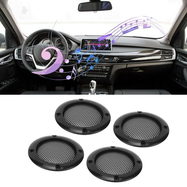 Rejilla de altavoz de audio para automóvil, 4 piezas Rejilla de altavoz de audio de 2 pulgadas Rejilla de altavoz para automóvil Tecnología innovadora