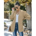 thumbnail image 5 of Women's Fall Open Front Long Lantern Sleeve Cardigan Oversized Chunky Outwear with Pocket, 5 of 15