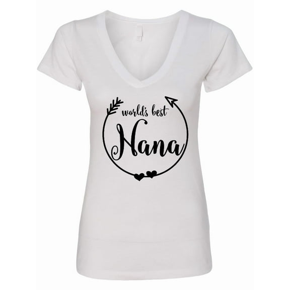 Inktastic World's Best Nana Women's V-Neck T-Shirt