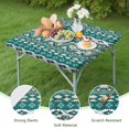 thumbnail image 4 of Patterned Elastic Table Cover 36x36, Boho Floral Square Tablecloth for Kitchen Dining Room Patio and Outdoor Setting, 4 of 6