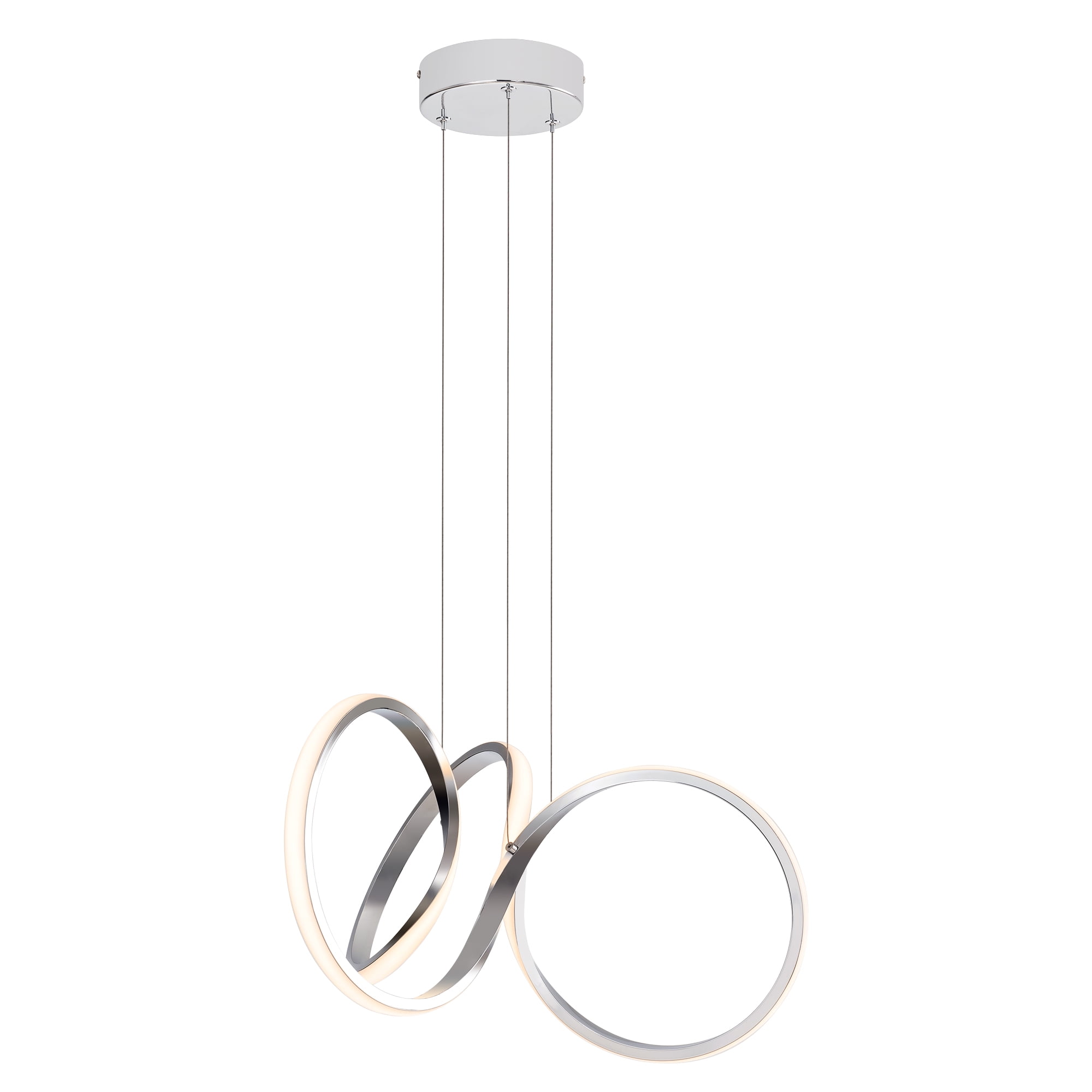 Modern LED Chandeliers, 3000K Dimmable Curved Irregular Ring Ceiling Light, Circular Pendant Light Fixture, Contemporary Hanging Lamp for Dining Room, Living Room, Bedroom, Kitchen Island and Entryway