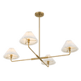 thumbnail image 3 of 4-Light Chandelier in Natural Brass, 3 of 4