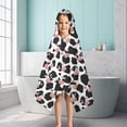 thumbnail image 6 of White Cow Black Spot Pattern Hooded Bath Towel，50"x30" for Ages 3 To 12 Kids, Quick Dry Lightweight Soft Microfiber Hood Beach Towel Cover Up for Kids, 6 of 7