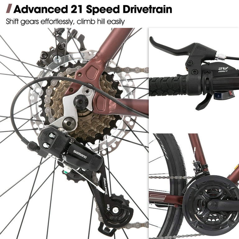 Walmart Black Friday Deals 2025 HILAND 700C Road Hybird Bike, 21