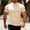 Beige, variant on WIZUTIZ 2026 Spring Summer Men's Tees Shirts Mock Neck Muscle Gym Workout Tops Short Sleeve Casual Fashion T Shirts