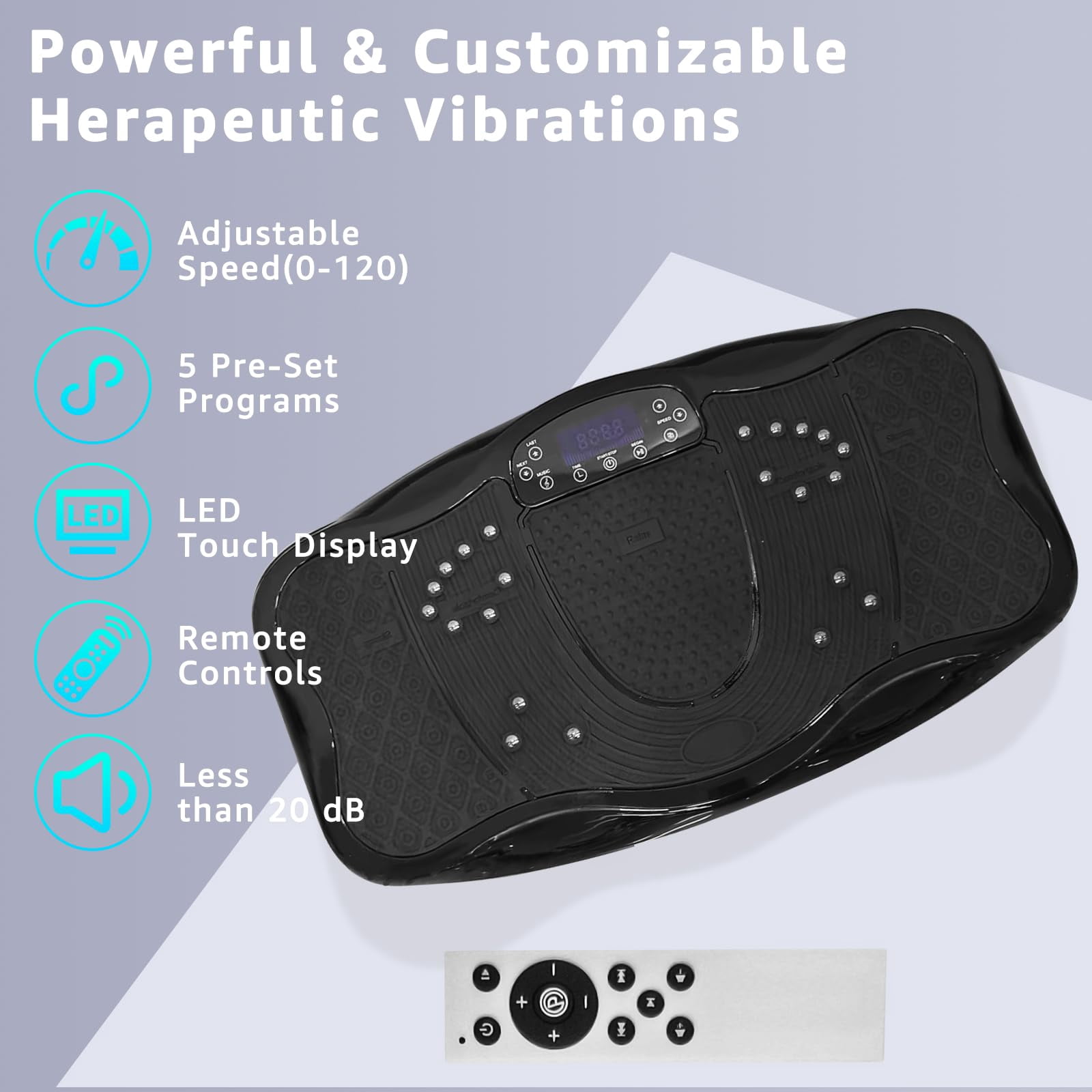 EVGTTI XXL Vibration Plate Exercise Machine, Vibration Plate, Power Plate Vibration Platform for Weight Loss, Toning & Wellness, 120 Levels,Home Gyms Workout
