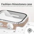 2 Pack Bling Case for Apple Watch SE 2 Series 6/5/4 SE Tempered Glass
