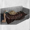 thumbnail image 6 of Hedgehog Soft Flannel Fleece Throw Blanket, Watercolor Style Animal with Wild Forest Leaf and Berries Wreath, Cozy Plush for Indoor and Outdoor Use, 60" x 80", Vermilion Eggshell, by Ambesonne, 6 of 6