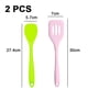 thumbnail image 2 of Juego de mini utensilios de cocina de 2 piezas: utensilios de cocina de silicona con pala para ensalada y pala para drenaje, 2 of 5