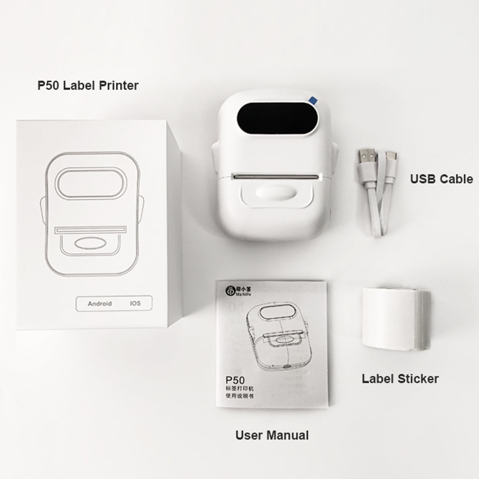 Marklife P50 Label Maker Machine 2 Portable Barcode Printer - NEW / SEALED