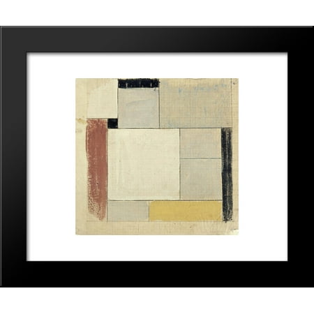 - Preliminary design for the floor 20x24 Framed Art Print by Theo van Doesburg